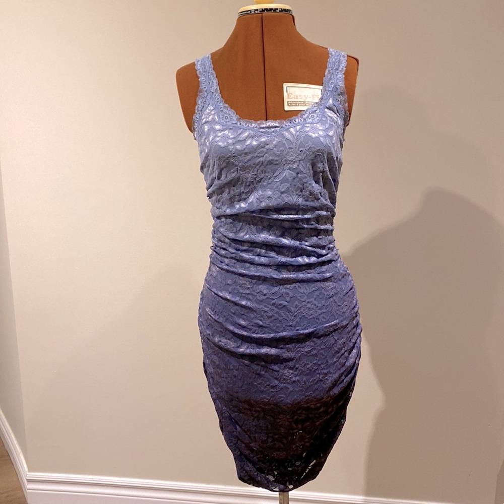 Blue Ombré Lace Bodycon Dress🦋🪁